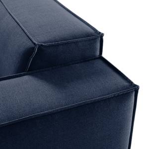 Ecksofa KINX mit Longchair Webstoff Milan: Dunkelblau - Breite: 260 cm - Longchair davorstehend links - Sitztiefenverstellung