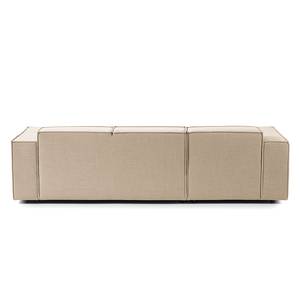 Ecksofa KINX mit Longchair Webstoff Milan: Beige - Breite: 260 cm - Longchair davorstehend links - Sitztiefenverstellung