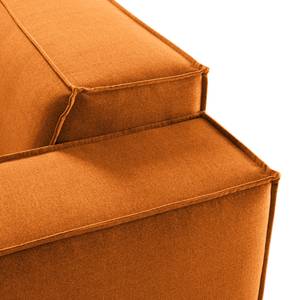 Ecksofa KINX mit Longchair Webstoff Milan: Rostbraun - Breite: 260 cm - Longchair davorstehend rechts - Sitztiefenverstellung