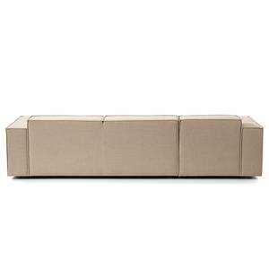 Canapé d’angle KINX méridienne Tissu - Tissu Milan : Beige - Largeur : 294 cm - Méridienne courte à gauche (vue de face) - Avec réglage de la profondeur d'assise
