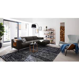 Ecksofa Crawford I Webstoff Webstoff Saia: Schwarz-Braun - Breite: 255 cm - Longchair davorstehend rechts