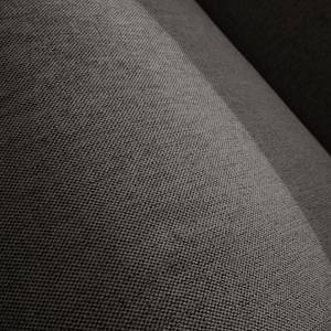 Canapé d’angle Crawford I Tissu - Tissu Saia: Noir-Marron - Largeur : 255 cm - Méridienne courte à droite (vue de face)