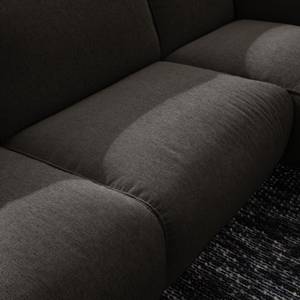 Ecksofa Crawford I Webstoff Webstoff Saia: Schwarz-Braun - Breite: 255 cm - Longchair davorstehend rechts