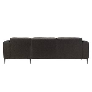 Ecksofa Crawford I Webstoff Webstoff Saia: Schwarz-Braun - Breite: 255 cm - Longchair davorstehend rechts