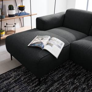 Ecksofa Crawford I Webstoff Webstoff Saia: Anthrazit - Breite: 255 cm - Longchair davorstehend links