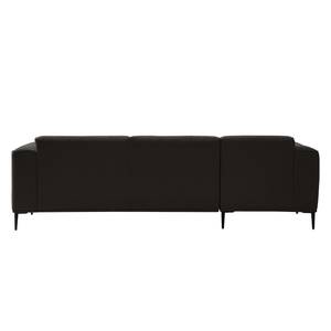 Ecksofa Crawford I Webstoff Webstoff Saia: Schwarz-Braun - Breite: 255 cm - Longchair davorstehend links