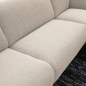 Ecksofa Crawford Iii Webstoff Webstoff Saia: Beige - Ottomane davorstehend rechts