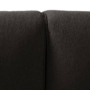 Ecksofa Crawford Iii Webstoff Webstoff Saia: Schwarz-Braun - Ottomane davorstehend rechts