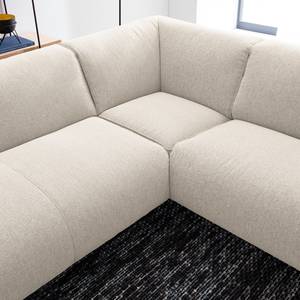 Ecksofa Crawford Iii Webstoff Webstoff Saia: Beige - Ottomane davorstehend links