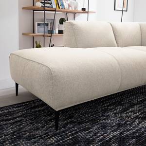 Ecksofa Crawford Iii Webstoff Webstoff Saia: Beige - Ottomane davorstehend links