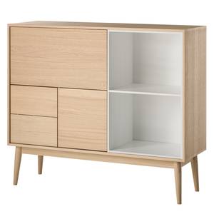 Dressoir Albin deels massief - Eik - Wit