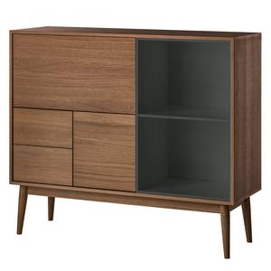 Dressoir Albin deels massief - Walnoot - Antraciet