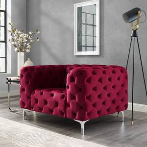 Fauteuil Leominster Velours - Bordeaux