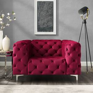 Fauteuil Leominster Velours - Bordeaux