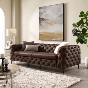 Sofa Leominster II (3-Sitzer) Antikleder - Microfaser Vada: Braun