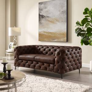 Sofa Leominster II (2-Sitzer) Antikleder - Microfaser Vada: Braun