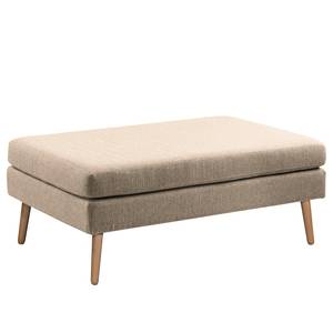 Ecksofa Croom Webstoff Polia: Cappuccino - Longchair davorstehend links - Mit Hocker