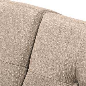 Canapé d’angle Croom Tissu - Tissu Polia: Cappuccino - Méridienne courte à gauche (vue de face) - Avec repose-pieds