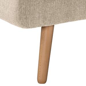 Ecksofa Croom Webstoff Polia: Kaschmir - Longchair davorstehend links - Mit Hocker