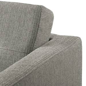 Canapé d’angle Croom Tissu - Tissu Polia: Fango - Méridienne courte à gauche (vue de face) - Avec repose-pieds