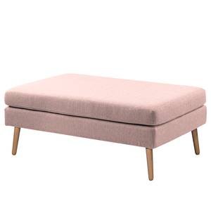 Ecksofa Croom Webstoff Polia: Mauve - Longchair davorstehend rechts - Mit Hocker