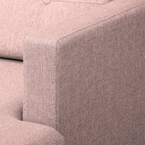 Ecksofa Croom Webstoff Polia: Mauve - Longchair davorstehend rechts - Mit Hocker