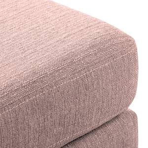 Ecksofa Croom Webstoff Polia: Mauve - Longchair davorstehend rechts - Mit Hocker