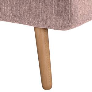Canapé d’angle Croom Tissu - Tissu Polia: Mauve - Méridienne courte à droite (vue de face) - Avec repose-pieds