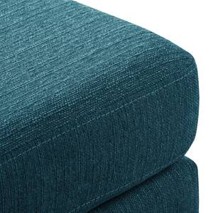 Canapé d’angle Croom Tissu - Tissu Polia: Bleu jean - Méridienne courte à gauche (vue de face) - Avec repose-pieds