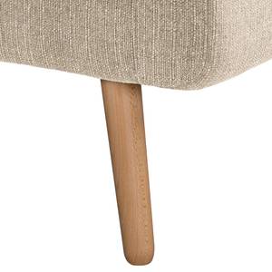 Ecksofa Croom Webstoff Polia: Kaschmir - Longchair davorstehend rechts - Mit Hocker