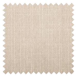 Wohnlandschaft Croom Webstoff Webstoff - Creme - Longchair davorstehend rechts / Ottomane links - Mit Hocker