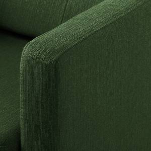 Canapé d’angle Croom Tissu - Tissu Polia: Vert vieilli - Méridienne courte à gauche (vue de face) - Avec repose-pieds