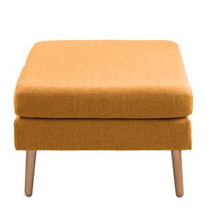 Ecksofa Croom Webstoff - Webstoff Polia: Bisquit - Longchair davorstehend links - Mit Hocker