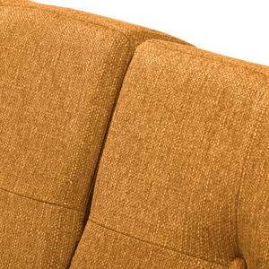 Ecksofa Croom Webstoff - Webstoff Polia: Bisquit - Longchair davorstehend links - Mit Hocker