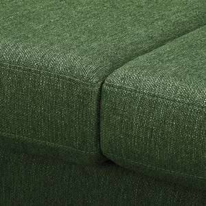 Canapé panoramique Croom Tissu - Vert vieilli - Méridienne courte à gauche / longue à droite (vue de face) - Avec repose-pieds