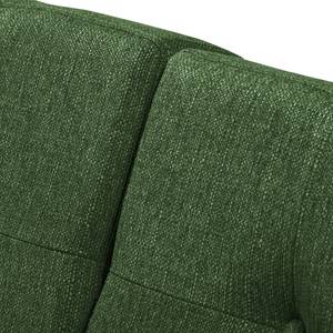 Canapé d’angle Croom Tissu - Tissu Polia: Vert vieilli - Méridienne courte à droite (vue de face) - Avec repose-pieds