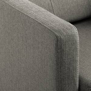 Ecksofa Croom Webstoff Polia: Fango - Longchair davorstehend rechts - Mit Hocker