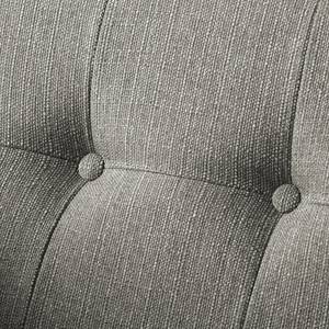 Canapé d’angle Croom Tissu - Tissu Polia: Fango - Méridienne courte à droite (vue de face) - Avec repose-pieds