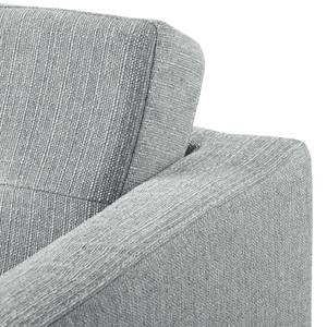 Fauteuil Croom geweven stof - Geweven stof Polia: Platinakleurig - Met hocker