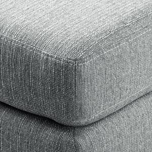 Fauteuil Croom geweven stof - Geweven stof Polia: Platinakleurig - Met hocker