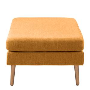 Ecksofa Croom Webstoff Polia: Bisquit - Longchair davorstehend rechts - Mit Hocker