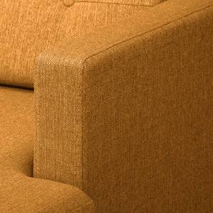 Ecksofa Croom Webstoff Polia: Bisquit - Longchair davorstehend rechts - Mit Hocker