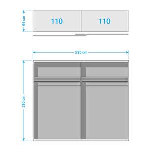 Zweefdeurkast London eikenhouten planken-look