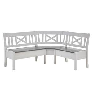 Banc d'angle Fjord Pin massif - Epicéa blanc / Epicéa gris - 170 x 147 cm