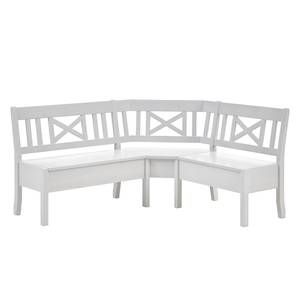 Banc d'angle Fjord Pin massif - Pin blanc - 170 x 147 cm