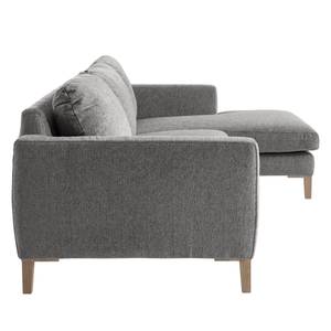 Ecksofa Berilo I Strukturstoff - Haselnuss - Longchair davorstehend rechts