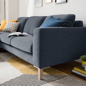 Ecksofa Berilo I Strukturstoff - Graublau - Longchair davorstehend links