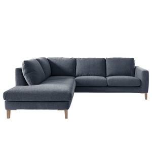 Ecksofa Berilo II Strukturstoff - Graublau - Ottomane davorstehend links