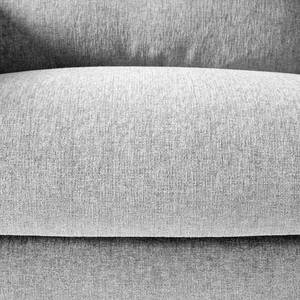 Canapé d’angle Berilo II Tissu structuré - Courte à droite (vue de face) - Gris platine - Gris platine - Méridienne longue à droite (vue de face)