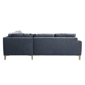 Ecksofa Berilo II Strukturstoff - Graublau - Ottomane davorstehend rechts